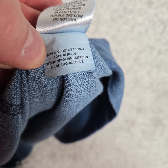 Johnnie O Hoodie Hanging Out Full Zip Mens Large Sampson Blue - Picture 6 of 9